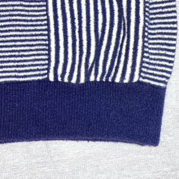 Moth Anthropologie | Margate Pocket Pullover Navy & White Stripes | Small - Picture 6 of 9